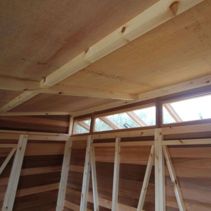 Combinatie houten tuinkas en schuur Alton Fusion 2684mm breed