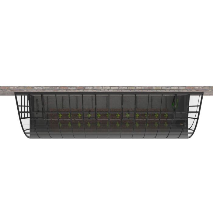 Stalen muurkas 1250mm breed 1858 - Noordwyck - stalen borstwering
