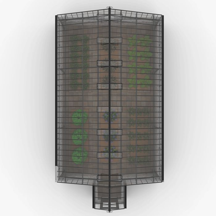Stalen tuinkas 6506 x 10345 / 11855 mm 1858 - Arneym - 