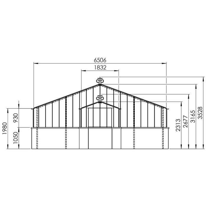 Stalen tuinkas 6506 x 10345 / 11855 mm 1858 - Arneym - 