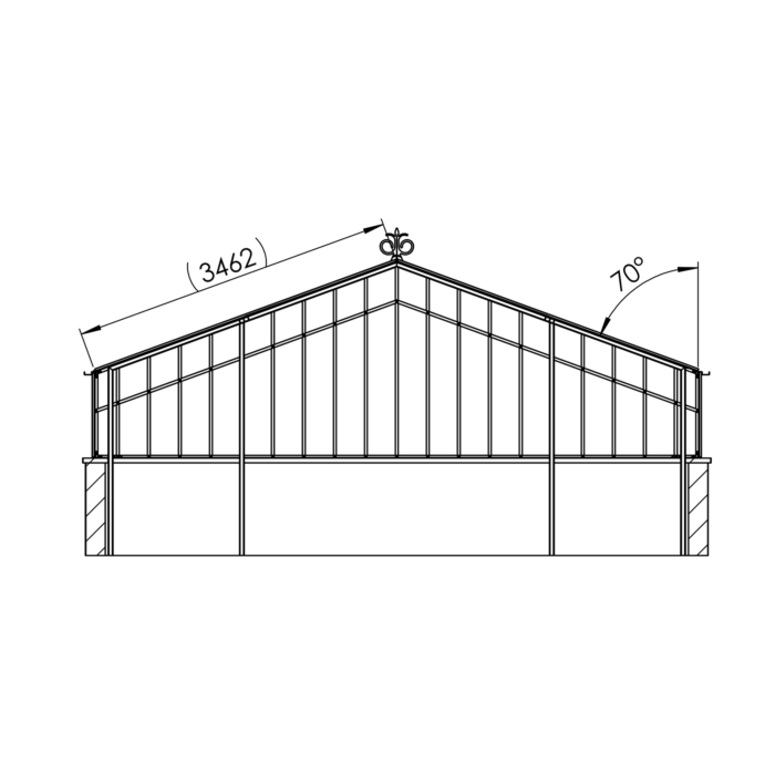 Stalen tuinkas 6506 x 10345 / 11855 mm 1858 - Arneym - 